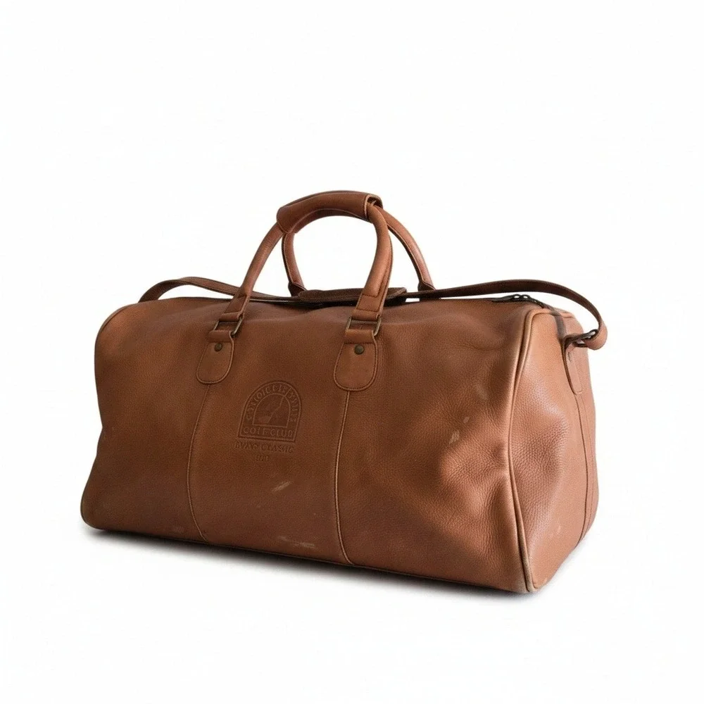 Crooked Stick Golf Club Evans Classic 2003 Genuine Leather Duffel Bag